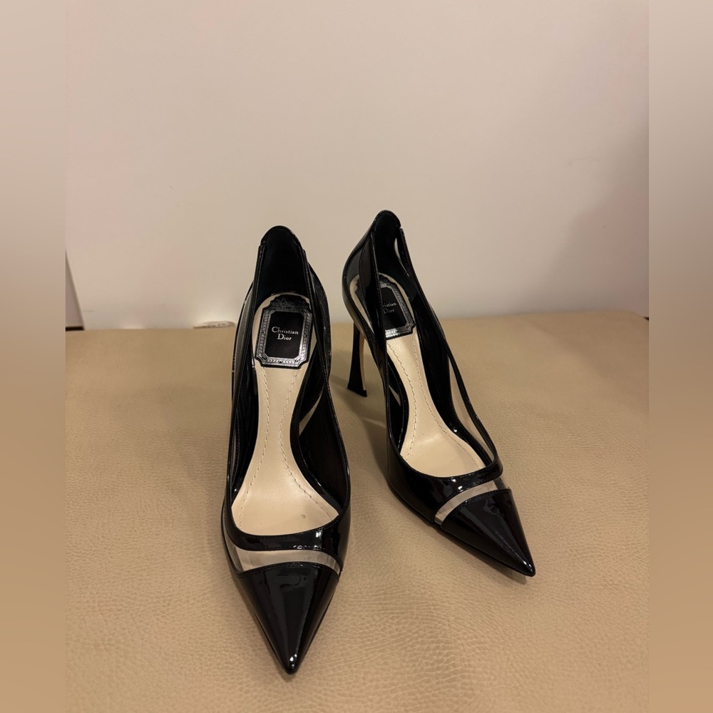 DIOR Black Patent Wave Pumps size 35